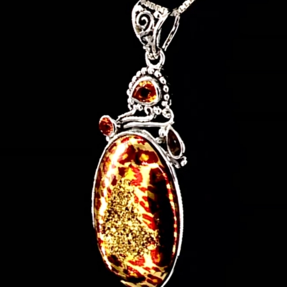 Sajen Jewelry - STERLING SILVER HANDMADE NATURAL WINDOW DRUZY STONE WITH SMOKY QUARTZ , …